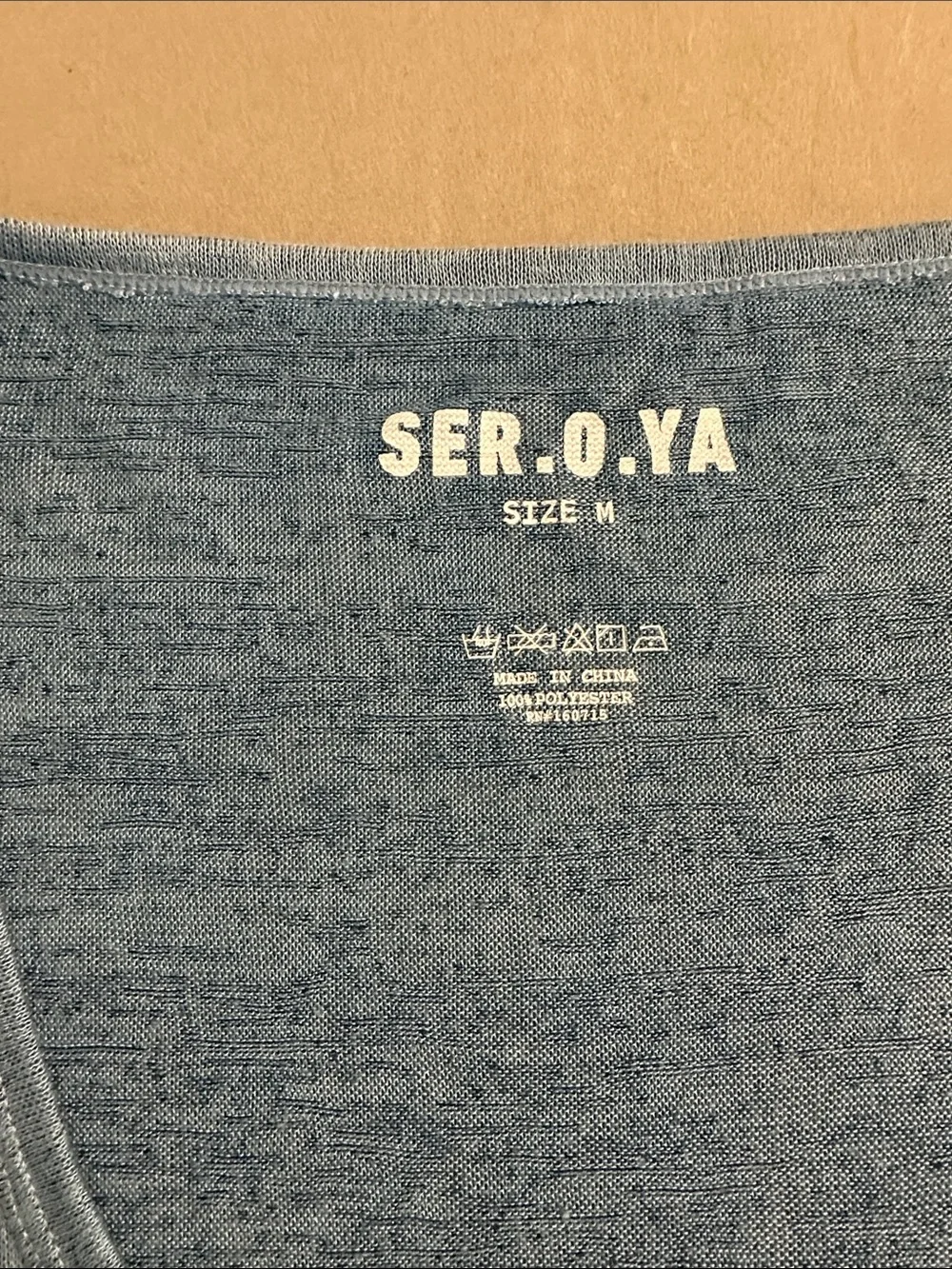 SER.O.YA Men's Heather Blue Swim Tank M *small flaw*